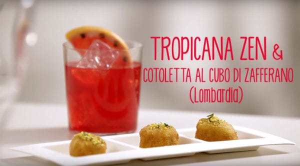 Tropicana Zen: un cocktail creato con Sanbittèr Rosso, ananas, zenzero e fiori di garofano