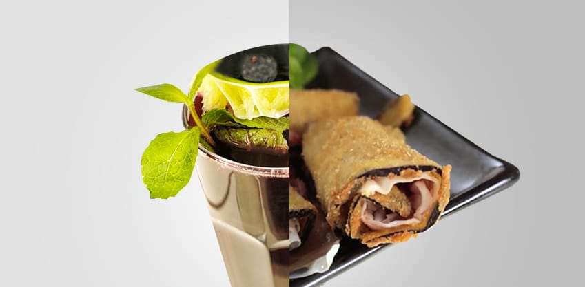 Blueberry Dry e cornucopie di melanzane, il gusto secco di Sanbittèr Dry e un finger food dal sapore vivace Blueberry Dry e cornucopie di melanzane, il gusto secco di Sanbittèr Dry e un finger food dal sapore vivace