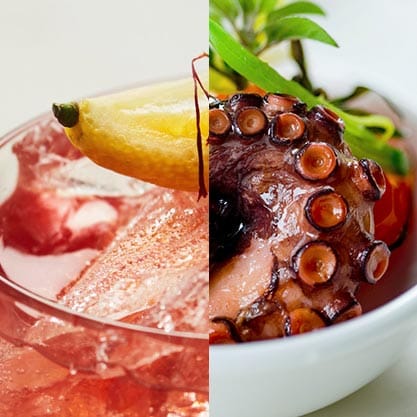 Caipibitter e bicchierini di polpo per un aperitivo unico