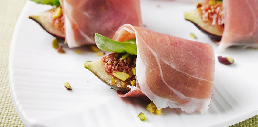 Antipasto di fichi e prosciutto crudo