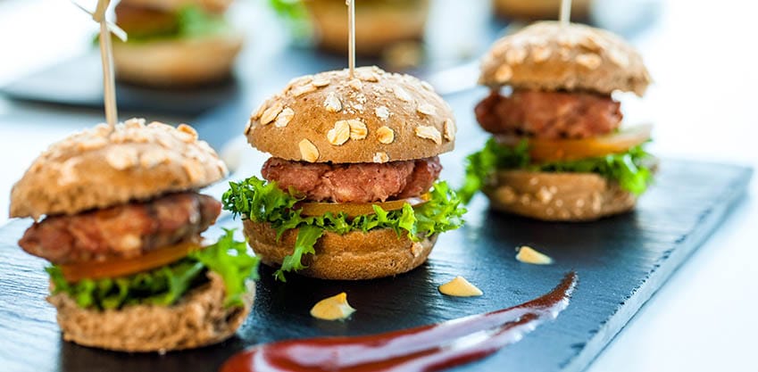 mini hamburger di quinoa