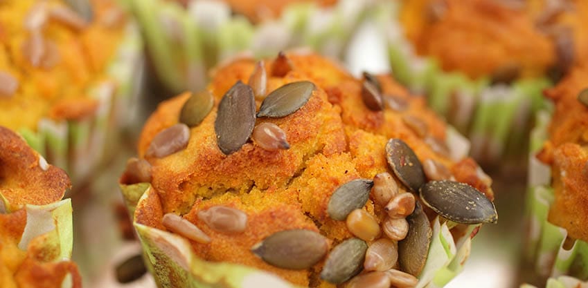 muffin di zucca per l'aperitivo vegano