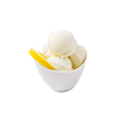 Palline di gelato al limone