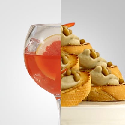 Pompelmo Hot e crostino umbro, gustoso drink firmato Sanbittèr e finger food legato alla tradizione umbra