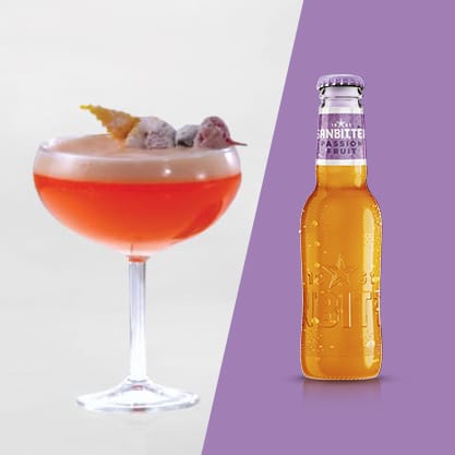 Petit Paradis cocktail con Sanbittèr Emozioni di Frutta Passion Fruit