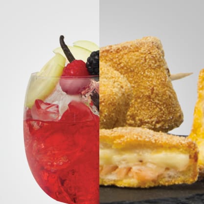 Punch Bitter e spiedini di mozzarella in carrozza con maionese all'arancia, un aperitivo Sanbittèr irresistibile