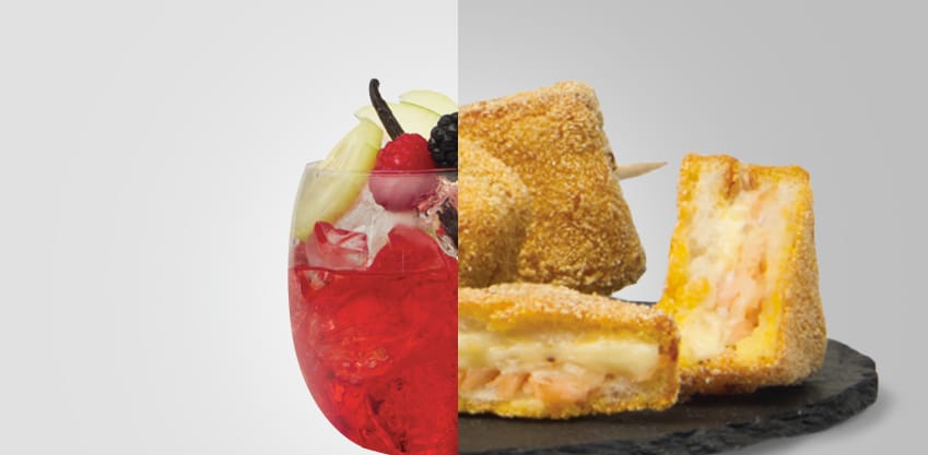 Punch Bitter e spiedini di mozzarella in carrozza con maionese all'arancia, un aperitivo Sanbittèr irresistibile