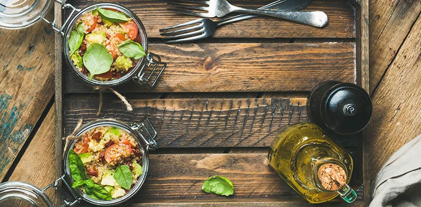 ratatouille di quinoa per l'aperitivo vegano