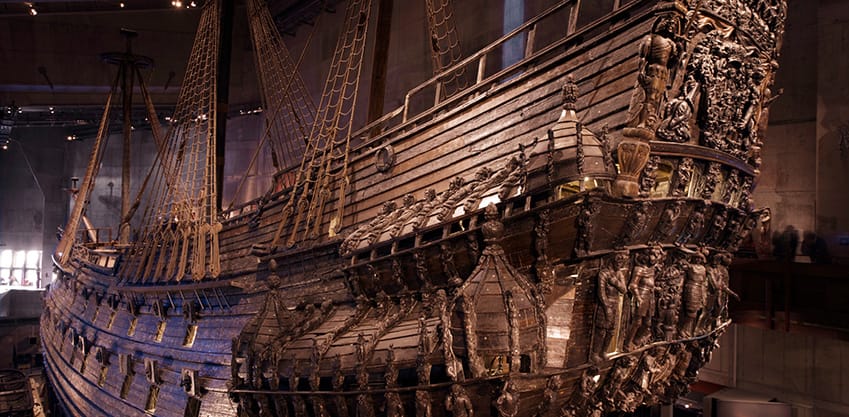 La Regalskeppet Vasa, un galeone svedese che affondò durante il suo viaggio inaugurale nell'agosto del 1628