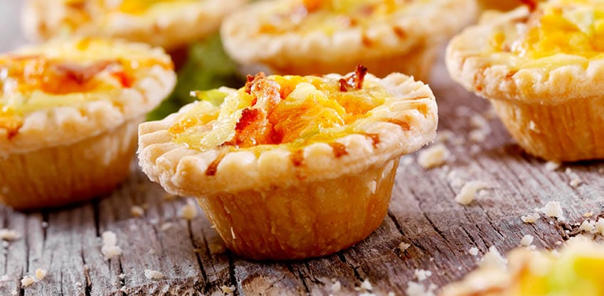 Ricetta per antipasti veloci: mini quiche lorraine