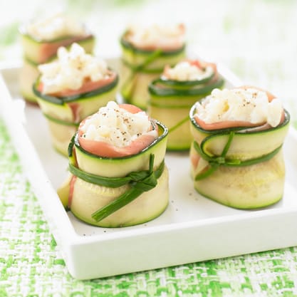 rotolini di zucchine e salmone appetizer