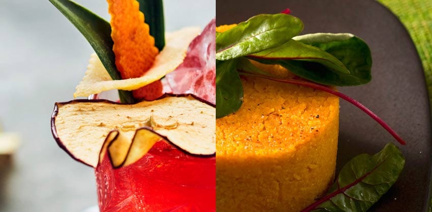 Succo di mela, Sanbittèr rosso e flan di carote per l'aperitivo Gentle Pleasure